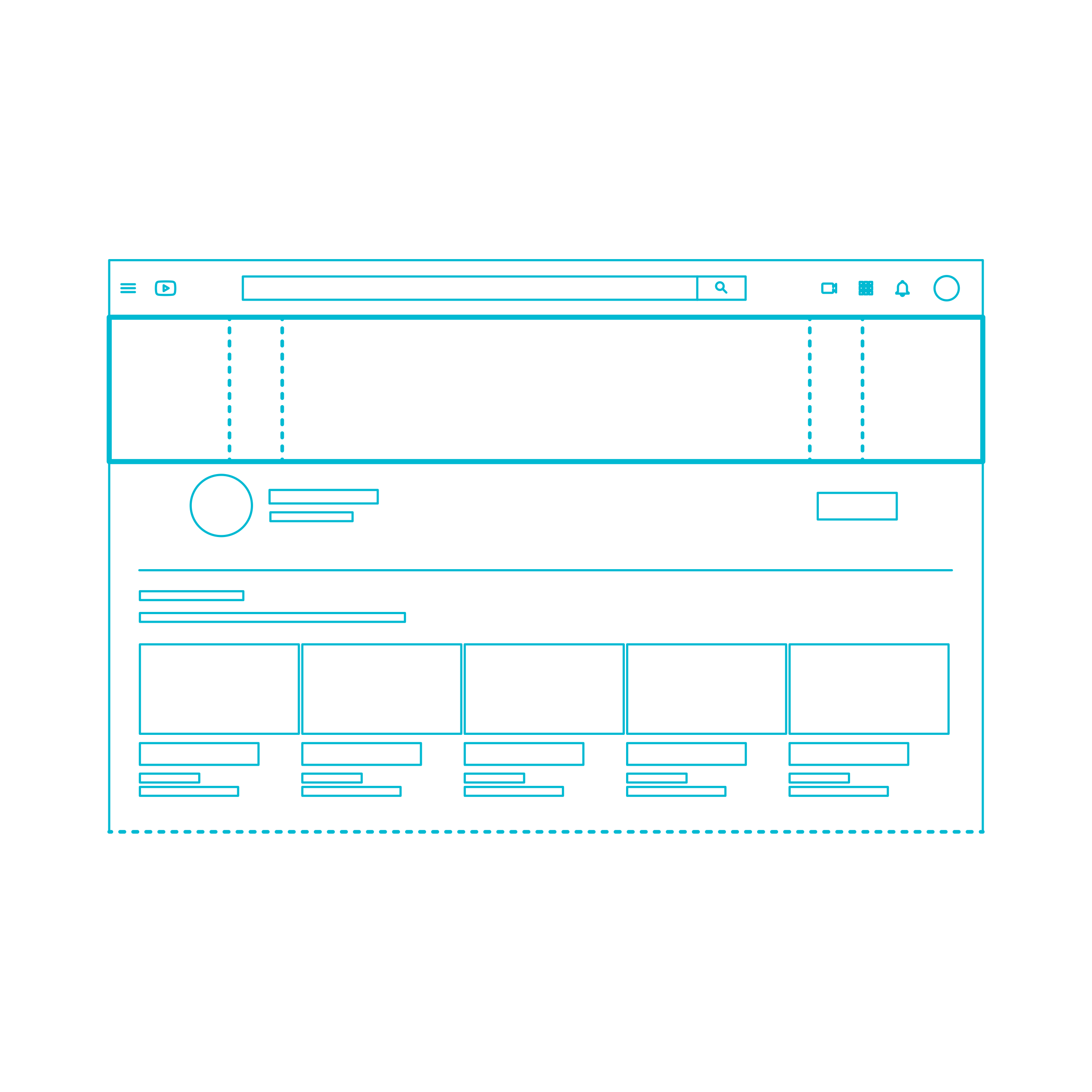 Digital Youtube Banners Channel Art Computer Devices Line Art Svg Vector Free Vectors